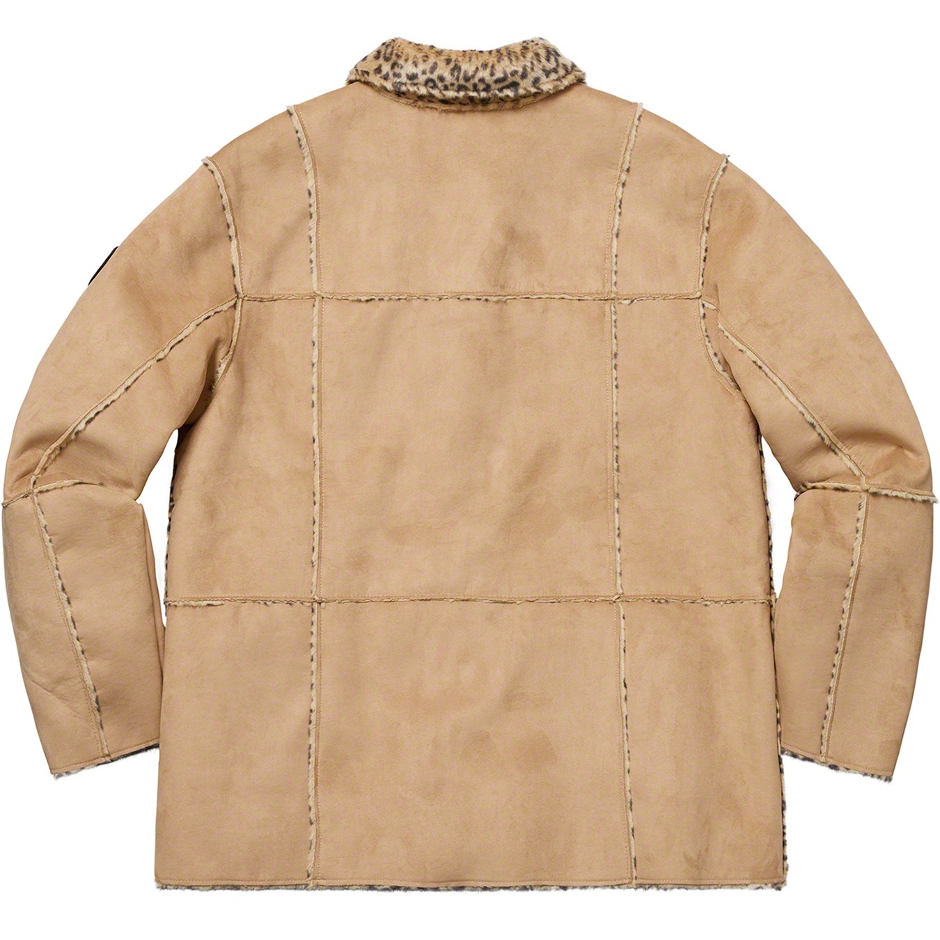Reversible Faux Suede Leopard Coat view 6